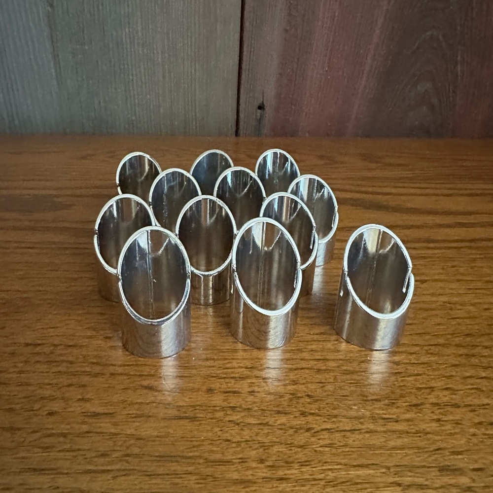Silver Metal Sign Holders - Set of 12